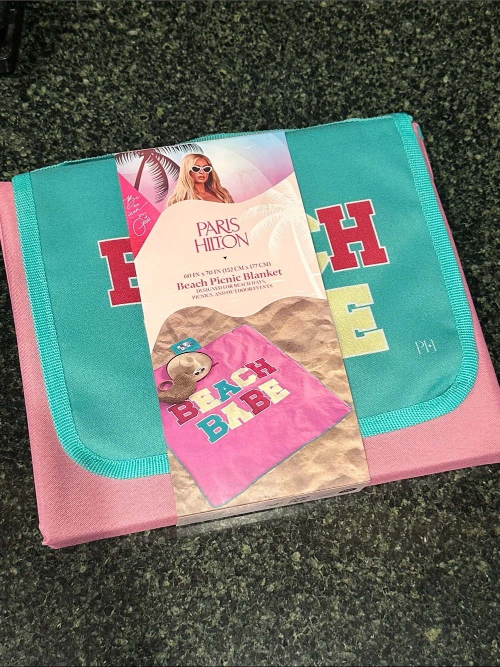 Paris Hilton Beach BABE Picnic Blanket new sports outdoors girls teen gift NWT